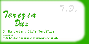 terezia dus business card